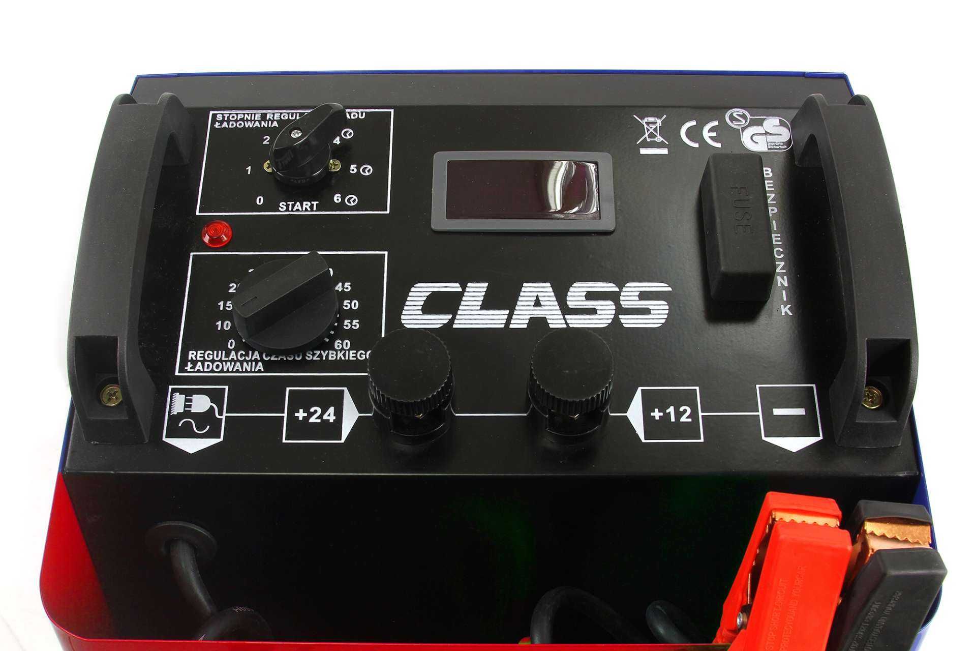 Prostownik CLASS 750 z rozruchem 12/24V 80-900Ah rozruch 400/700A LCD