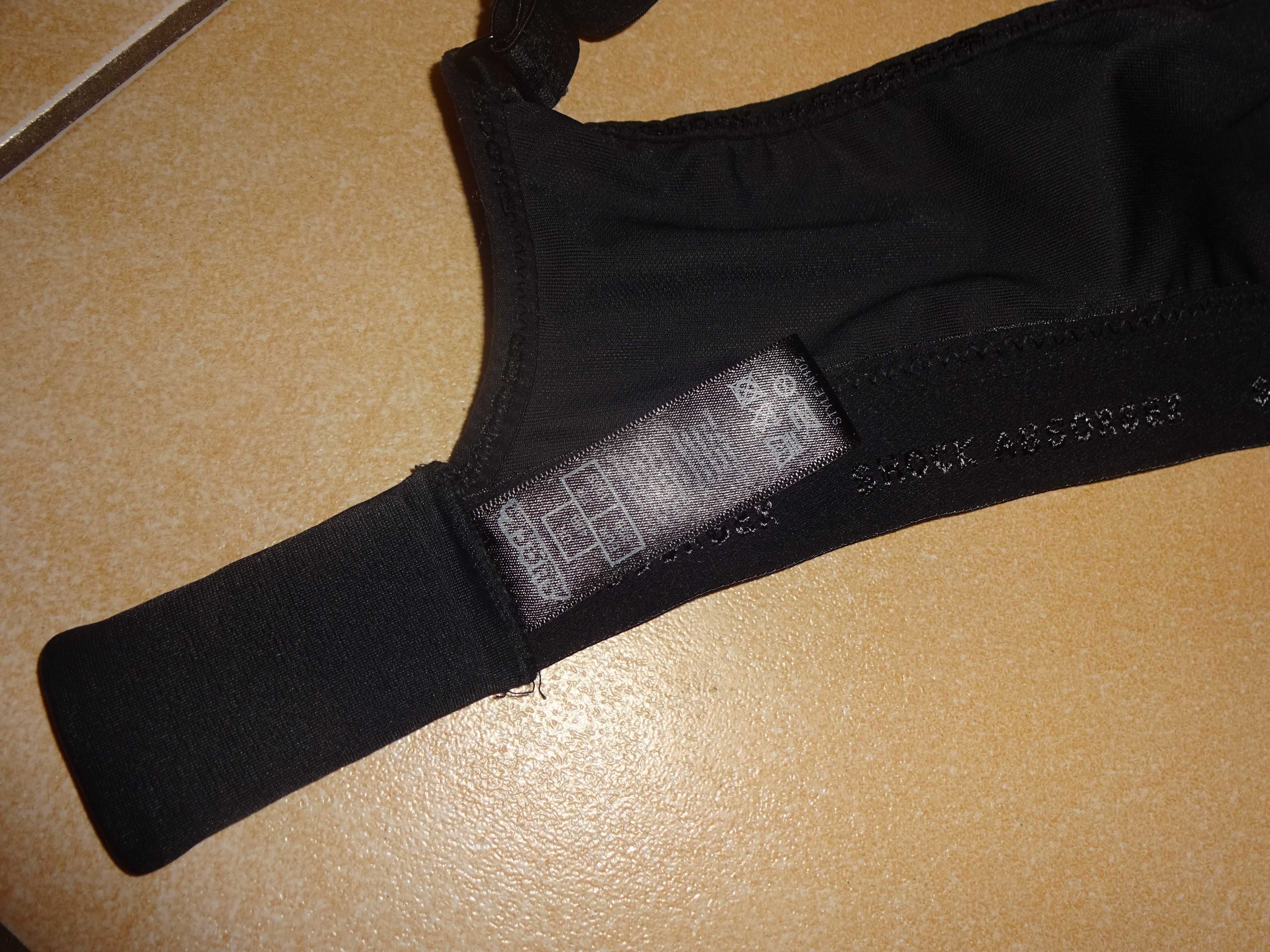 SHOCK ABSORBER oryg. czarny sportowy biustonosz OKAZJA 40B / 90B