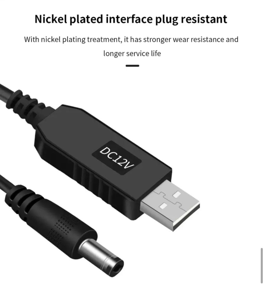 USB кабель для роутера, Wi-Fi DC-12V, конектор