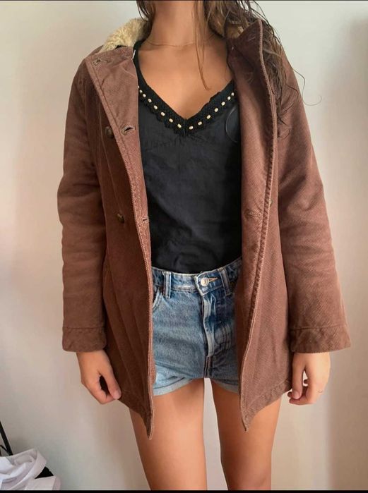 Casaco Bombazine Zara forrado a pêlo