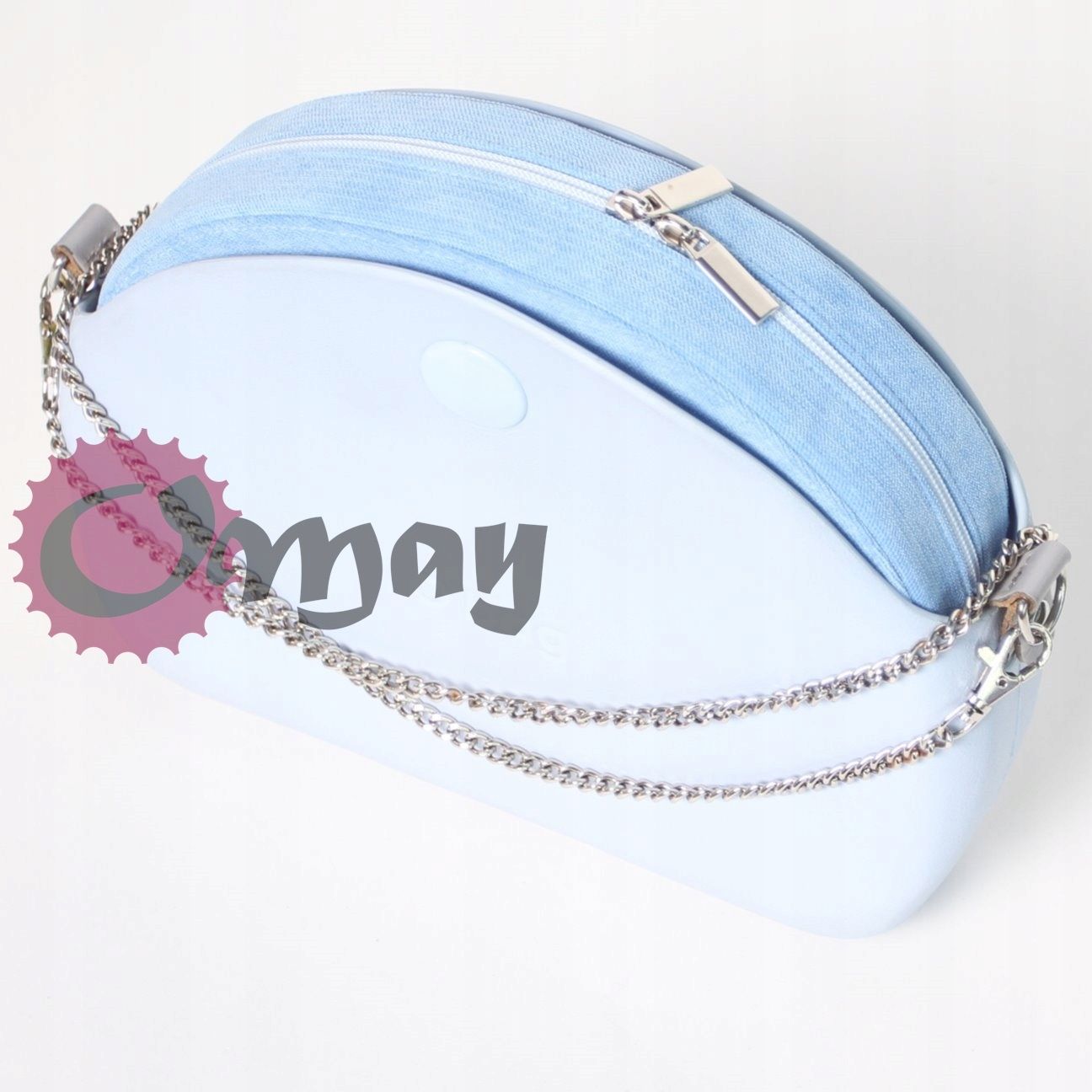 Elegancki organizer OBAG MOON LIGHT welur niebieski wkład OMAY