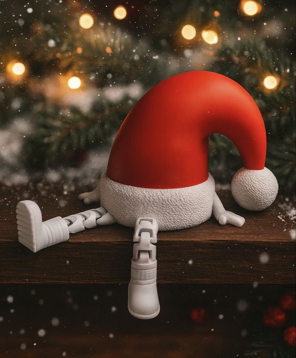 Siedząca czapeczka Mikołaja