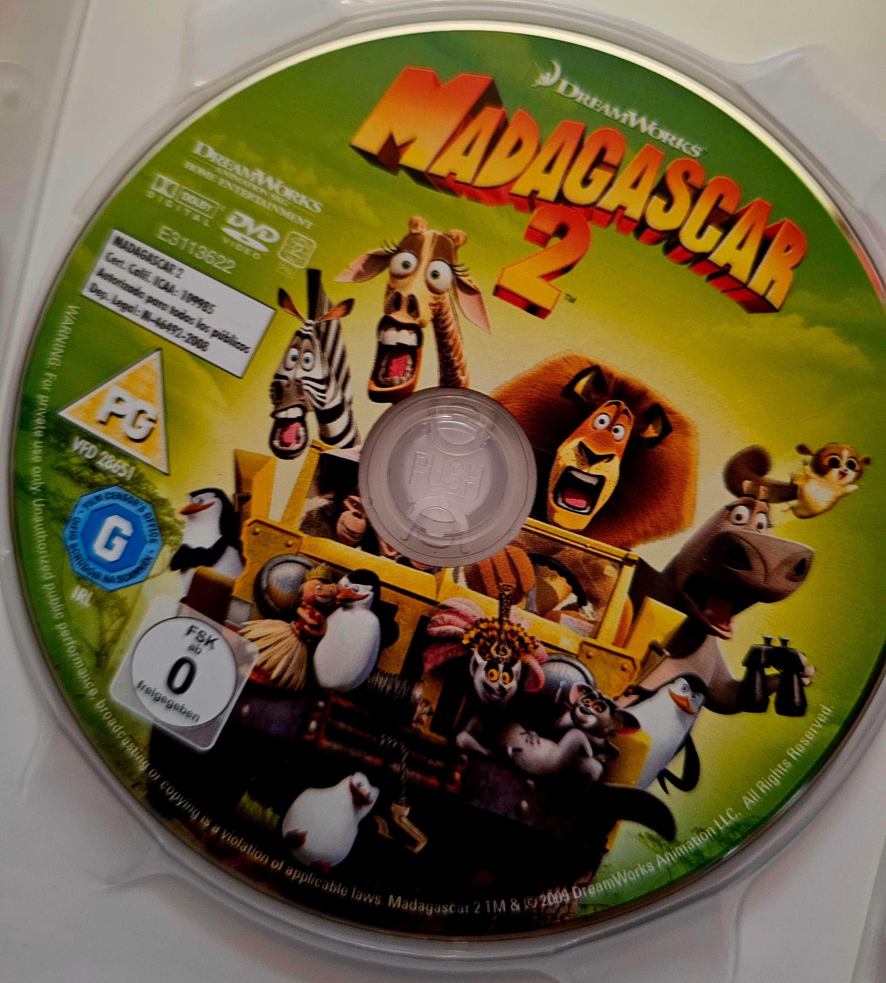 Madagaskar 2 film dvd dla dzieci animowany Dreamworks