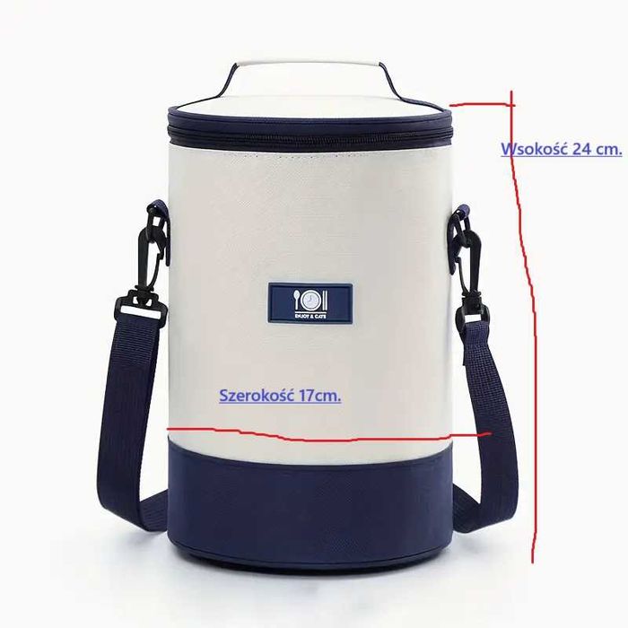 Termiczna torba turystyczna składana. Wys. 24 cm. szer. 17 cm.