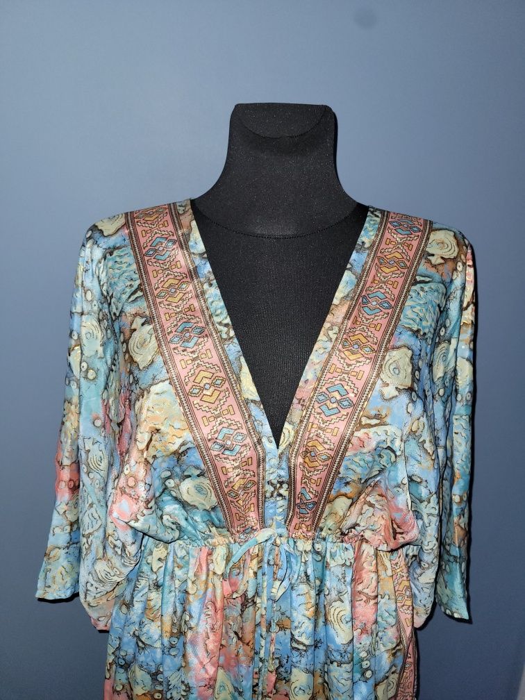 Kimono, narzutka, sukienka jedwabna, S, M, L, 36, 38, 40