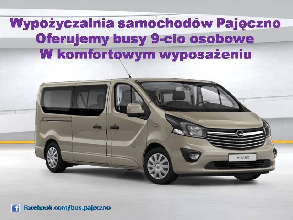 Bus do wypożyczenia Wynajem busów Wypożyczalnia samochodów busy 9 osób