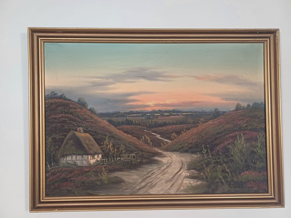 Stary obraz na płótnie sygnowany