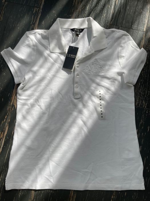 Ralph Lauren logo polo shirt. Поло коттон с вышивкой р М