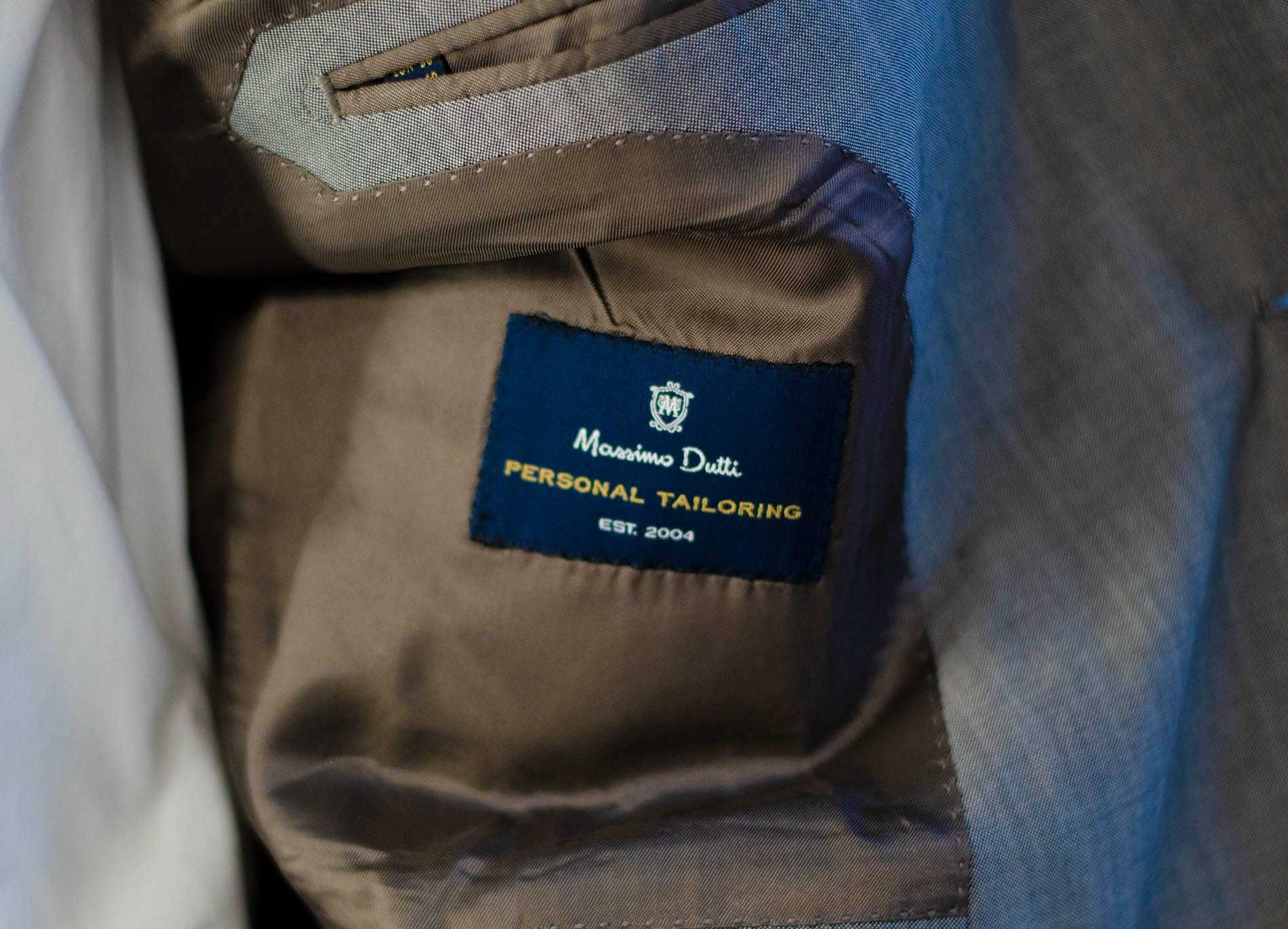 Garnitur MTM Massimo Dutti, r~58, szyty, lekki, wełna + moher
