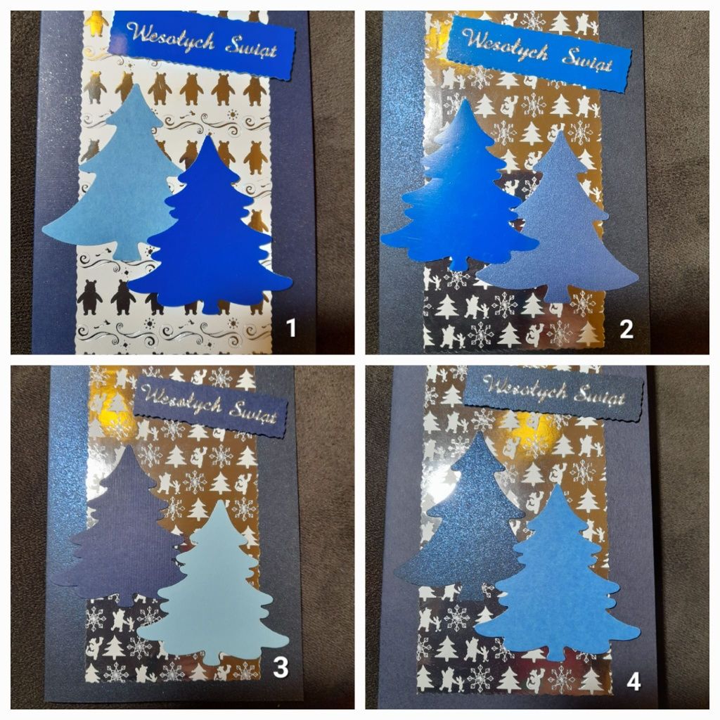 Ręcznie robione kartki bożonarodzeniowe
