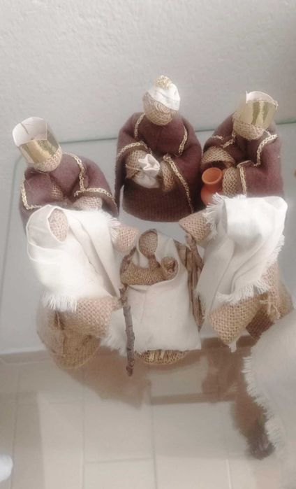 Presépio de Juta feito á mão