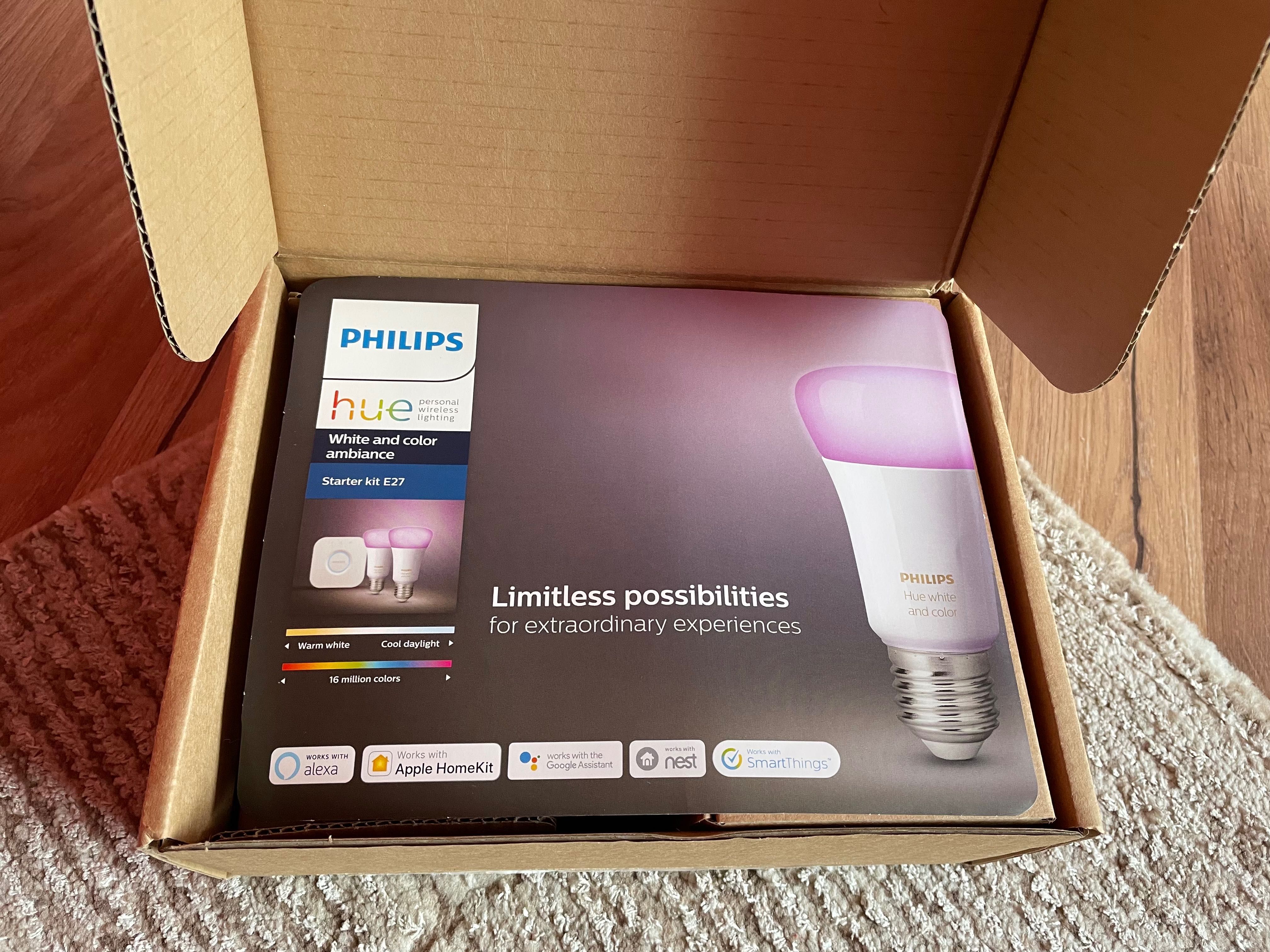 Żarówki Philips Hue E27 z mostkiem Kit starter