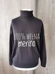 Marks and Spencer Wełniany sweter z golfem merino golf czekoladowy XXL