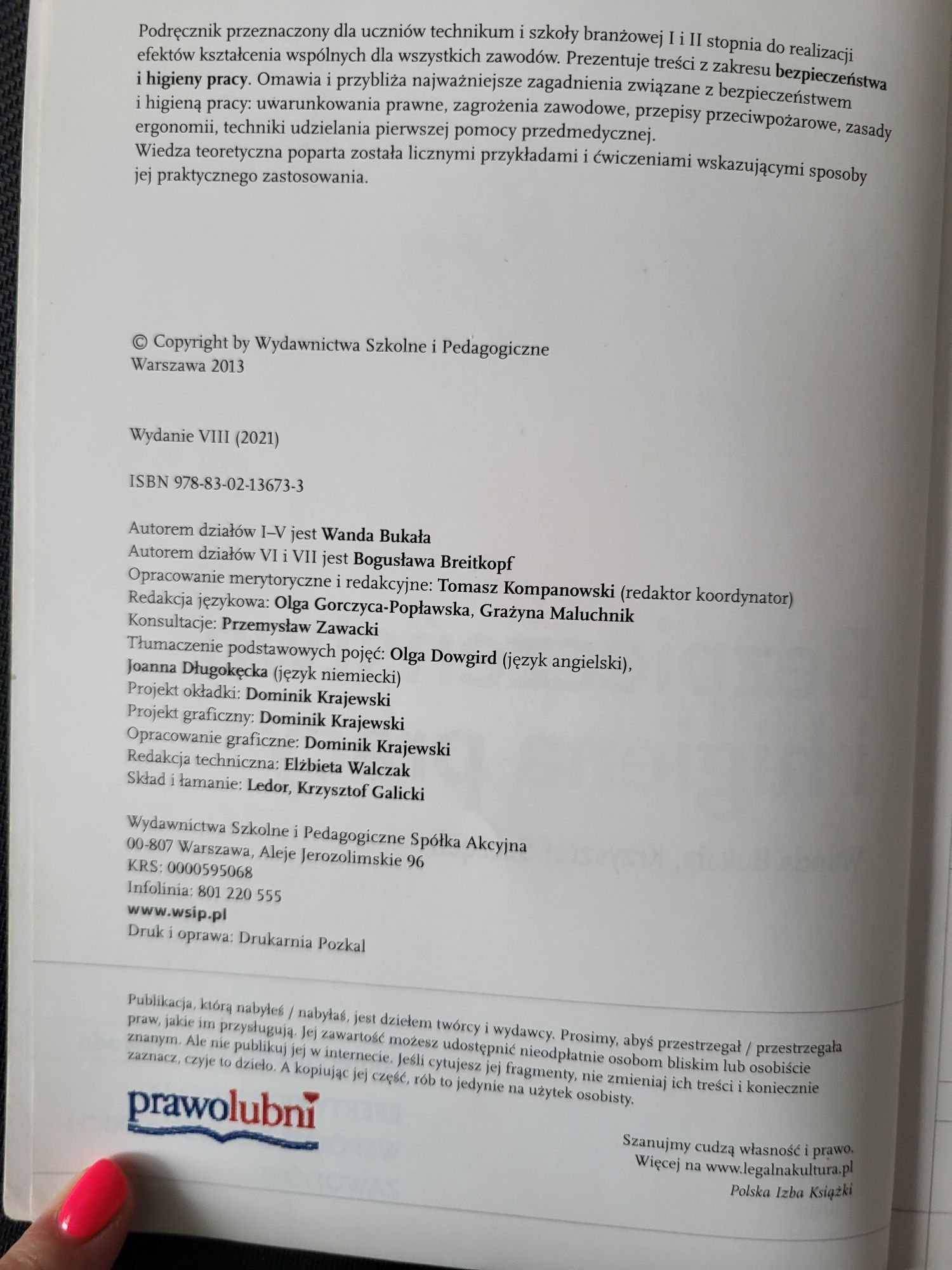Bezpieczeństwo i higiena pracy