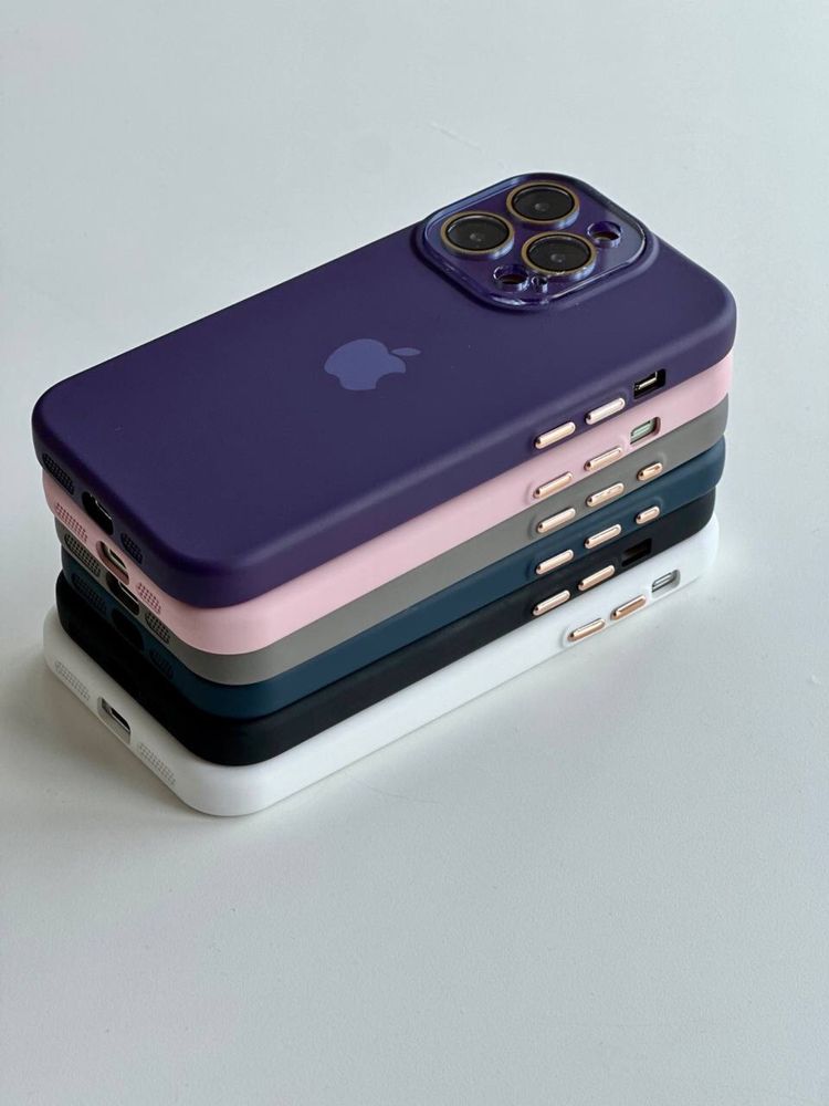 Чохол з мікробіфрою silicone case iphone 11 12 13 14 15 pro max