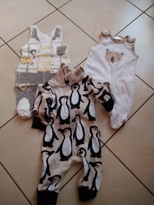 Paka ciuszków chłopięcych do 74 cm w kolorach brązu