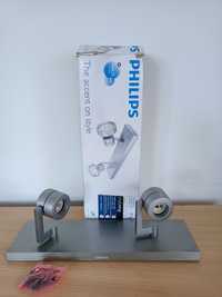 Stylowa sufitowa lampa punktowa Philips 2 xGu10 aluminium