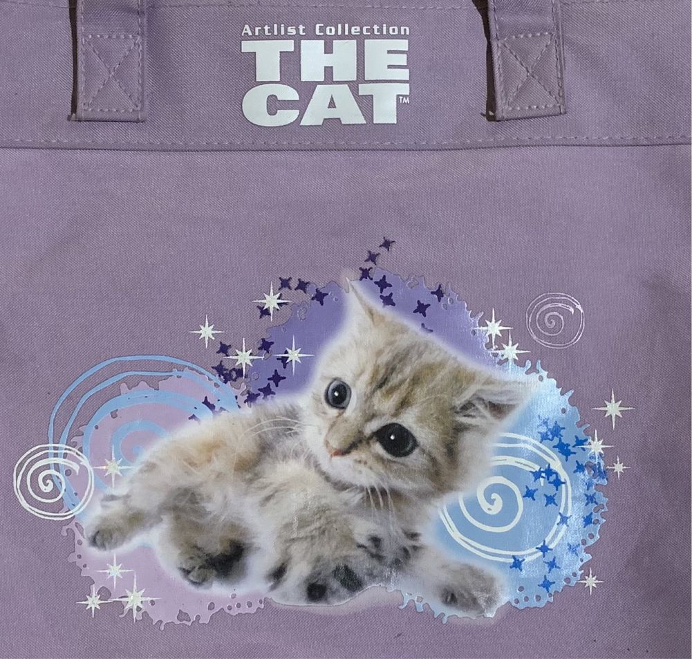 Torebka na ramię fioletowa The Cat - kotek