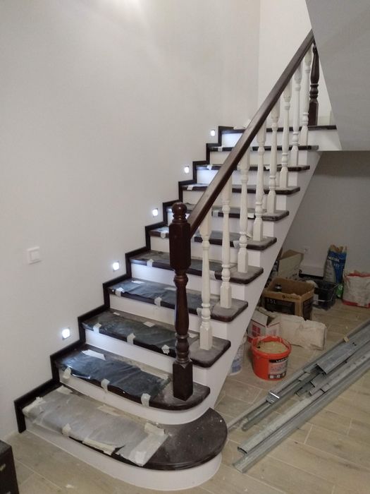 Сходи з дерева виготовлення та монтаж. Лесницы.