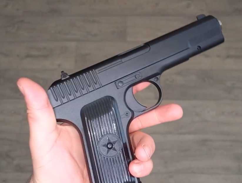 іграшковий пістолет тт з глушником металевий тульський на кульках 6 мм