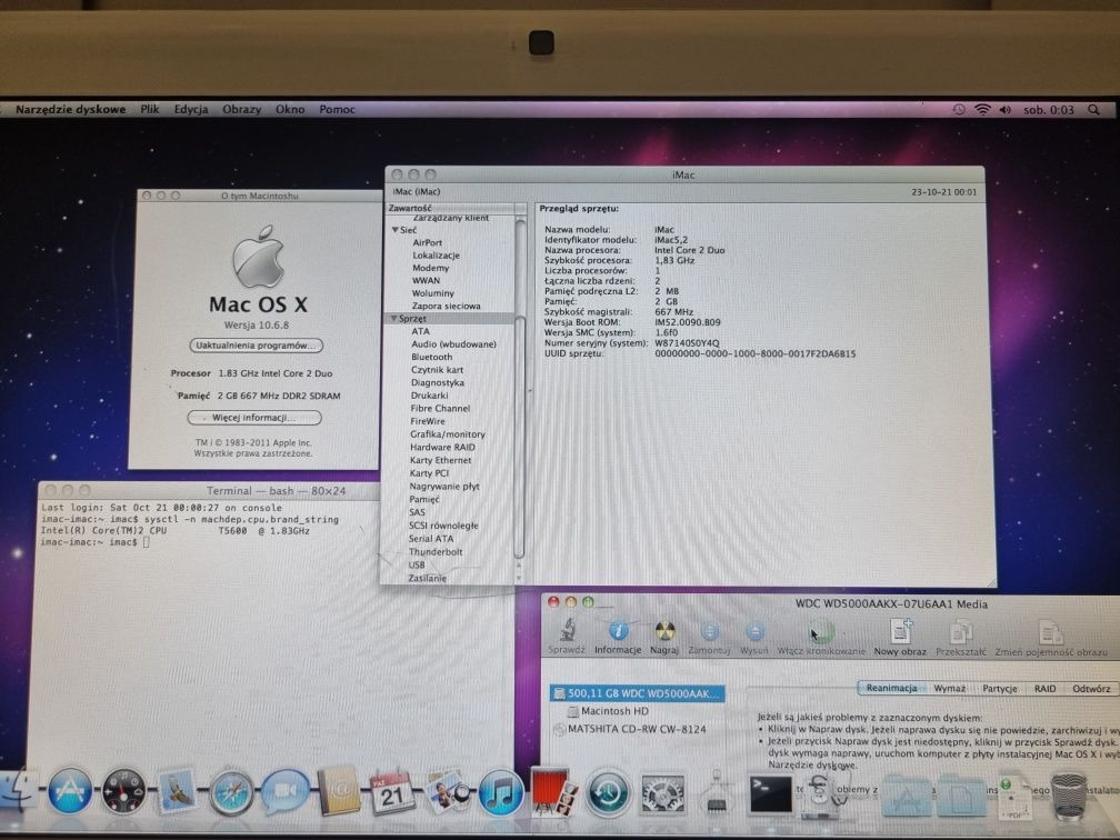 iMac 17" 5,2 2/500GB T5600