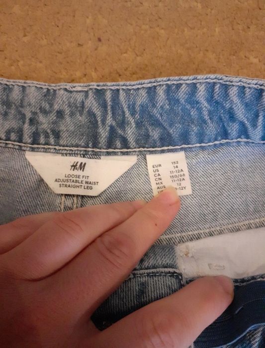 Spodnie jeansy, H&M, rozm.  152