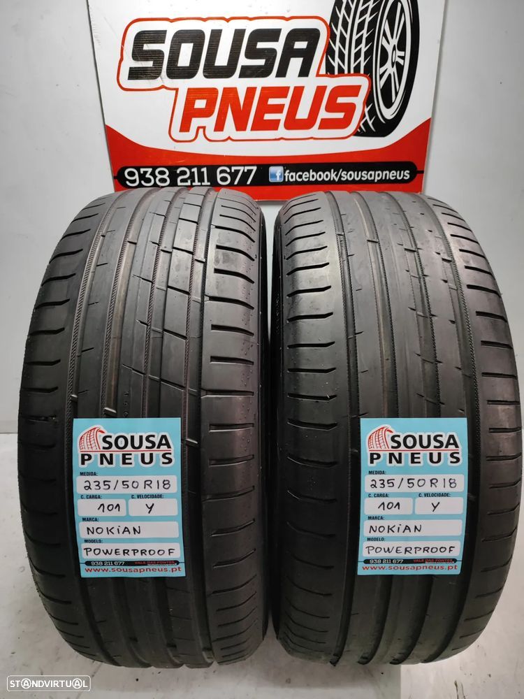 2 pneus semi novos nokian 235-50r18 oferta da entrega 140 euros