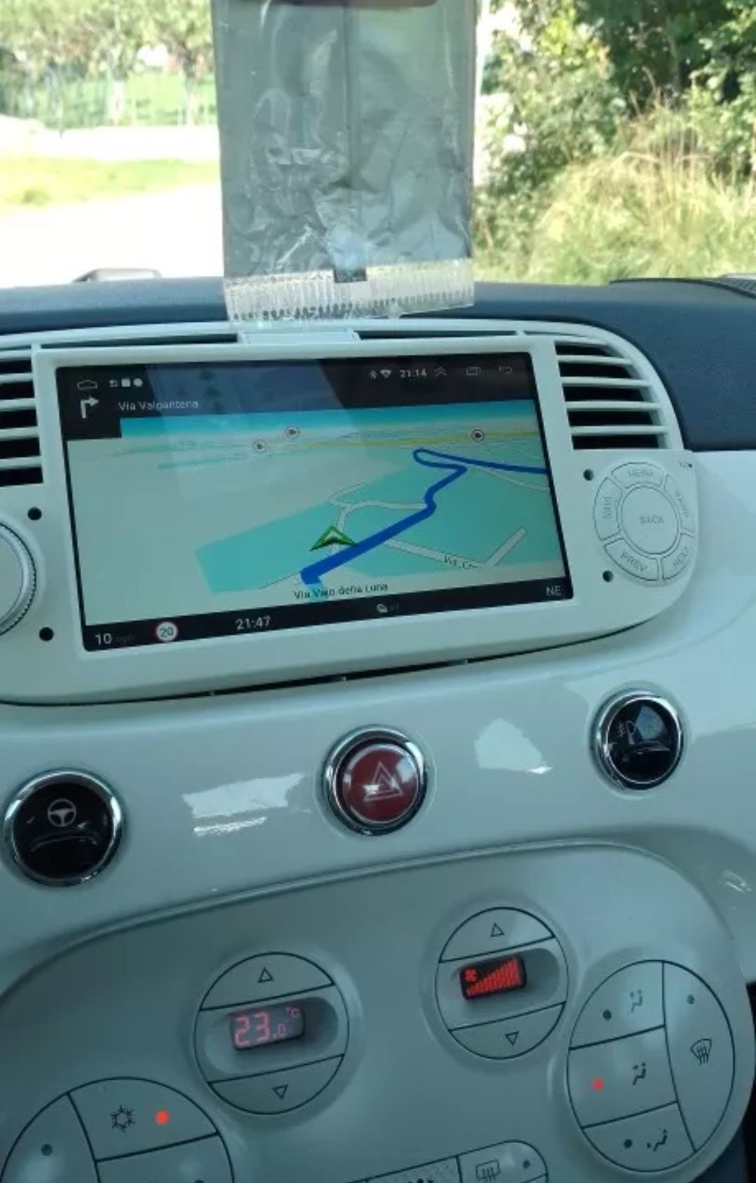 Rádio Android 12 com GPS FIAT 500 (Novo)