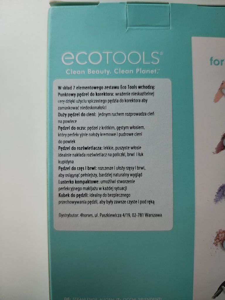 zestaw 7 produktów Ecotools pędzle lusterko
