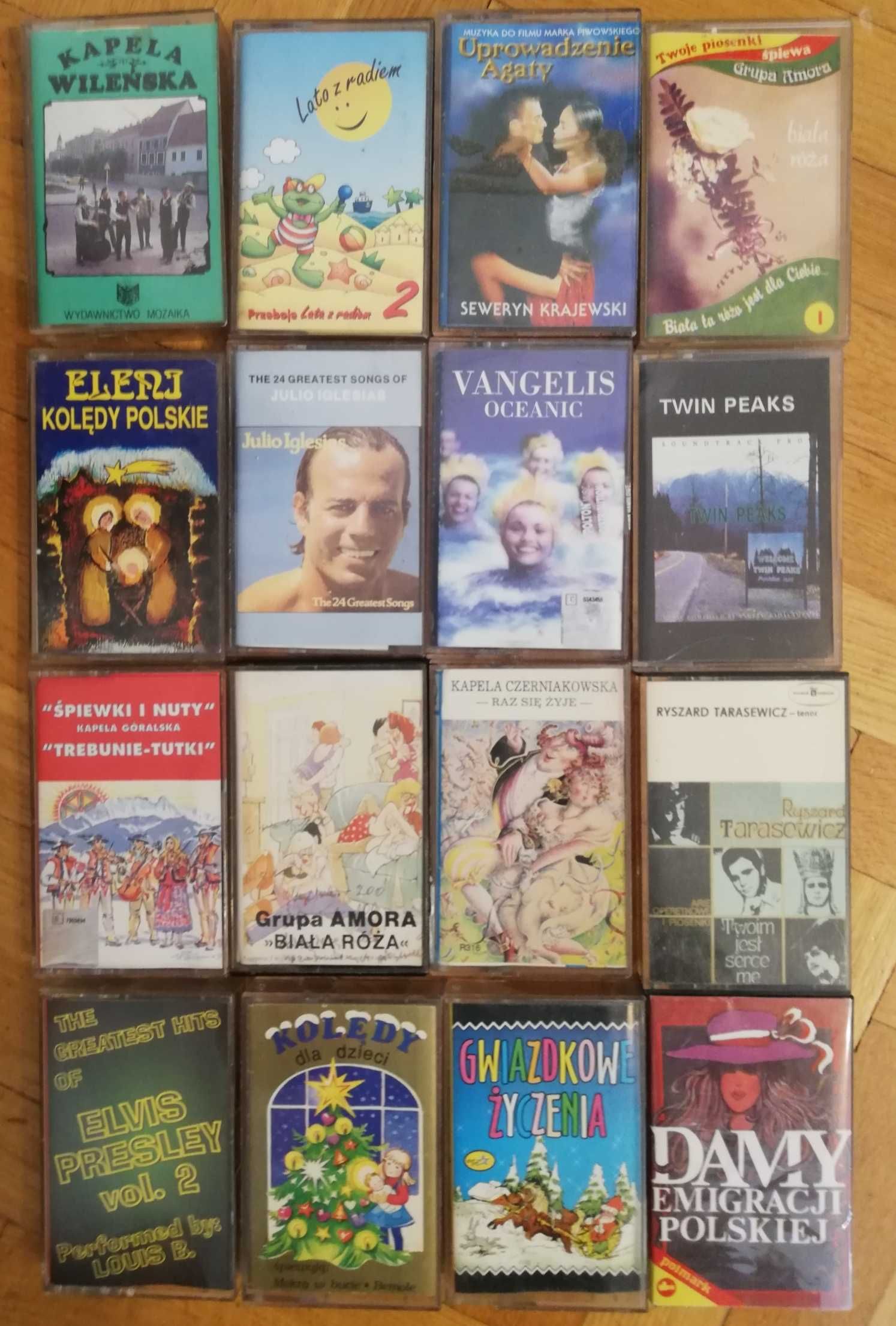 Kolekcja kaset magnetofonowych lata 80-te XX w. - 26 sztuk - Tanio