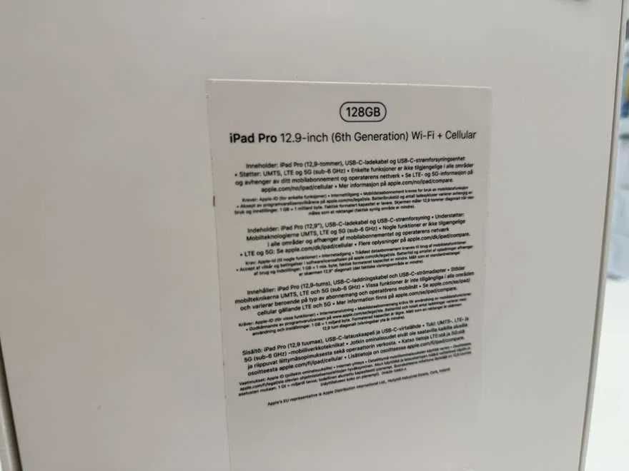 NOWY Apple iPad Pro 12.9 M2 128GB 5G Wi-Fi + Cellular MP1X3FDA Szary