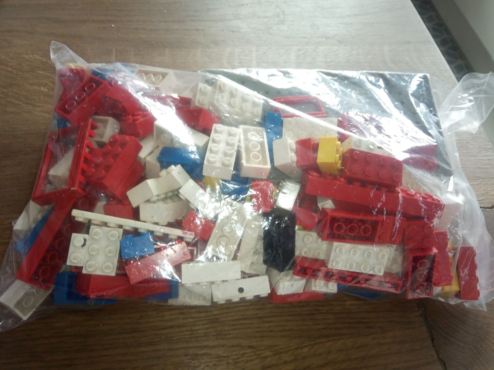 LEGO klocki vintage stare białe czerwone 0,5 kg