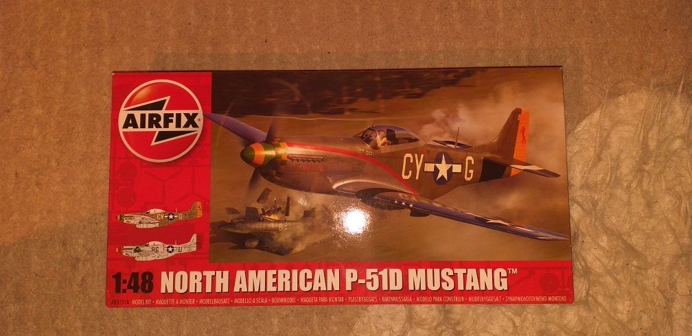 Model do sklejania P-51 d mustang airfix 1/48 plus dodatki