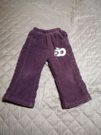 Spodnie ocieplane dla dziewczynki 86-92 3 szt