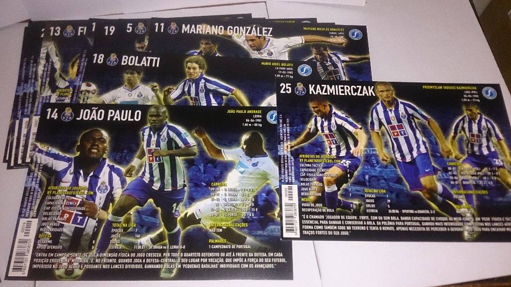 fan card 20 cartões 2017/08 futebol clube do porto) coleção completa