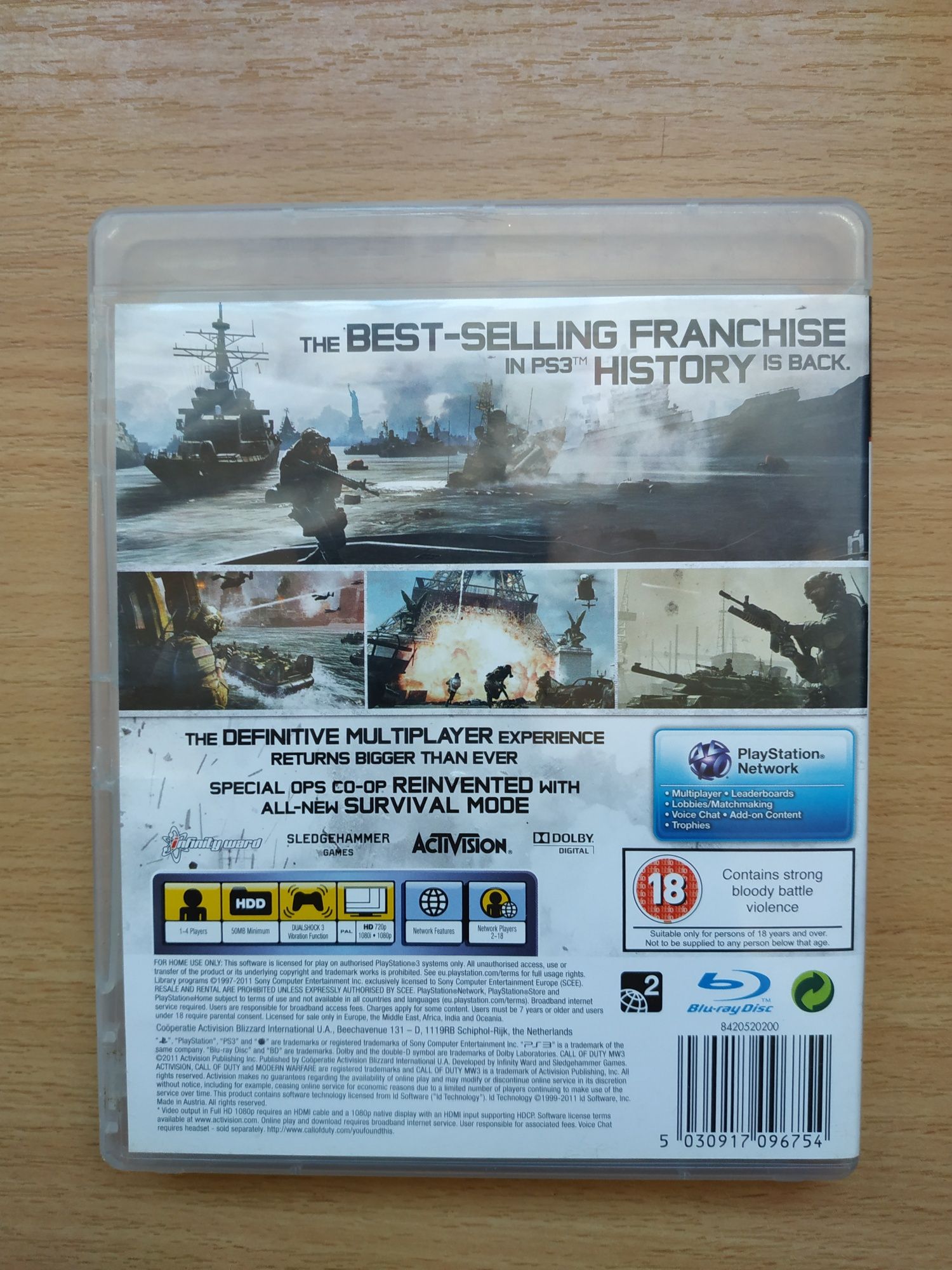 Call of duty mw3 ps3,#,stan bardzo dobry, wysyłka przez olx