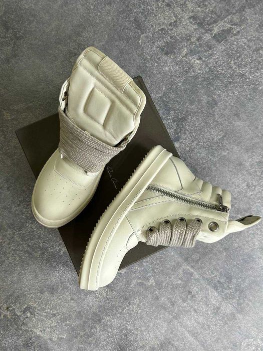 Rick Owens Geobasket Ramones jumbo laces білі кеди archive кеды 43 41
