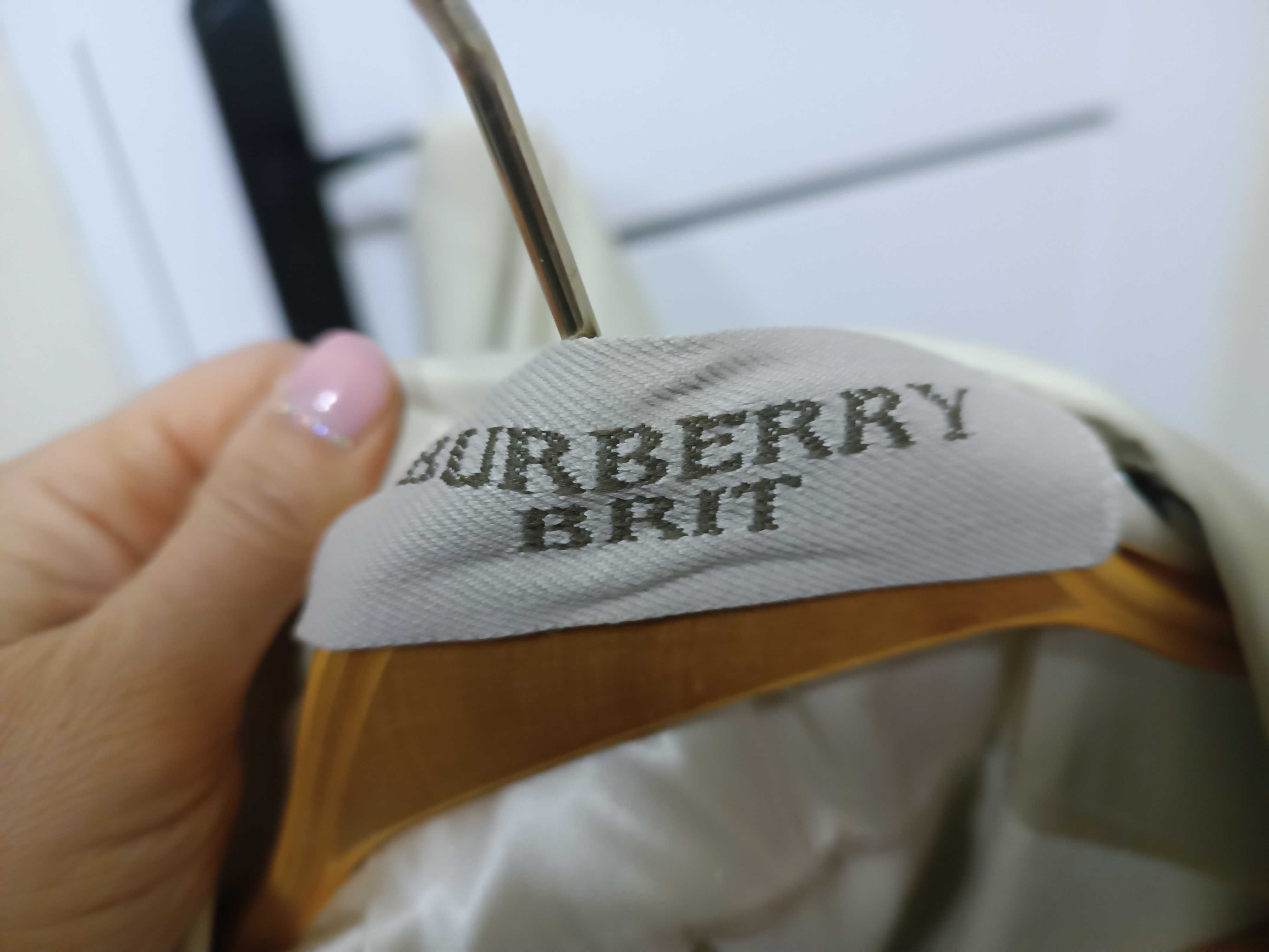 Płaszcz damski rozm L Burberry krata beżowy