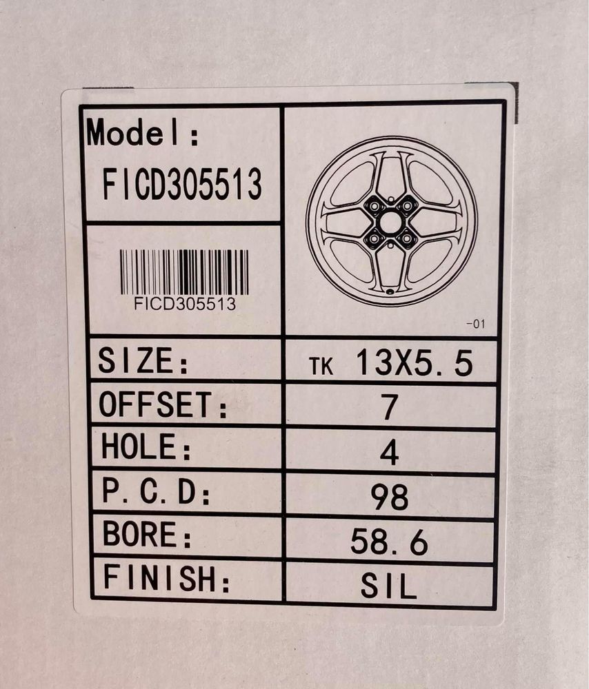 Alufelgi Cromodora CD30 4x98mm 13” x 5,5” Fiat Abarth