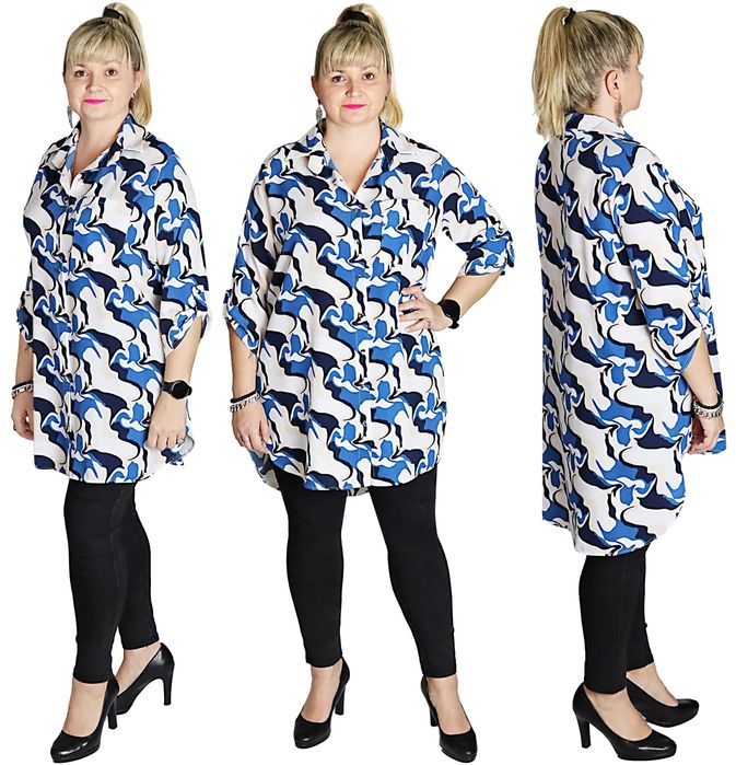 ZWIEWNA DŁUŻSZA KOSZULA roz.uniwersalny pasuje od 50 do 54