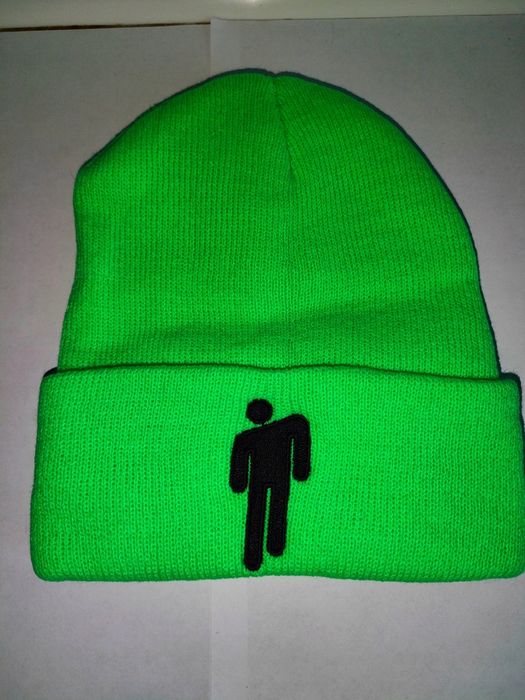 Czapka zimowa beanie Billie Eilish Bad Guy zielona goth prezent