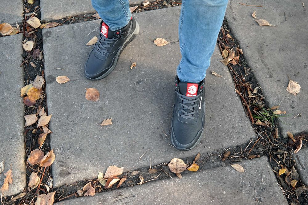 Кожаные мужские зимние кроссовки Reebok Зимові кросівки чоловічі
