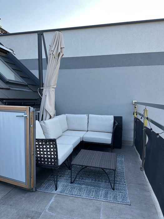 Parasol ogrodowy / na taras SEGLARO IKEA beżowy 330/240 z nachyleniem