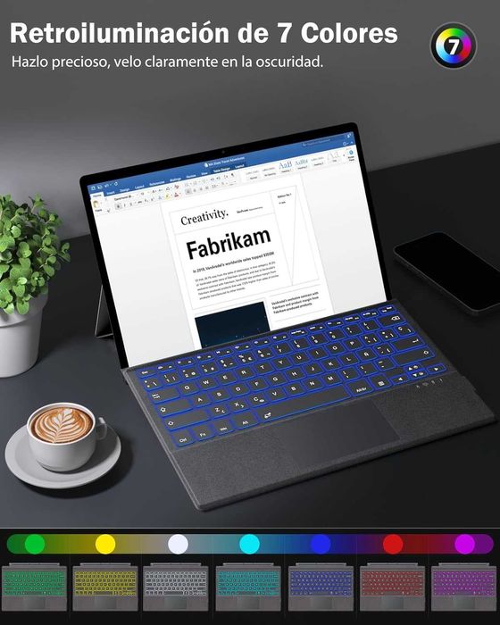MoKo Klawiatura hiszpańska kompatybilna z Microsoft Surface Pro 7 Plus