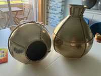 Vasos / jarros Dourados decoração 50 e 35 cm