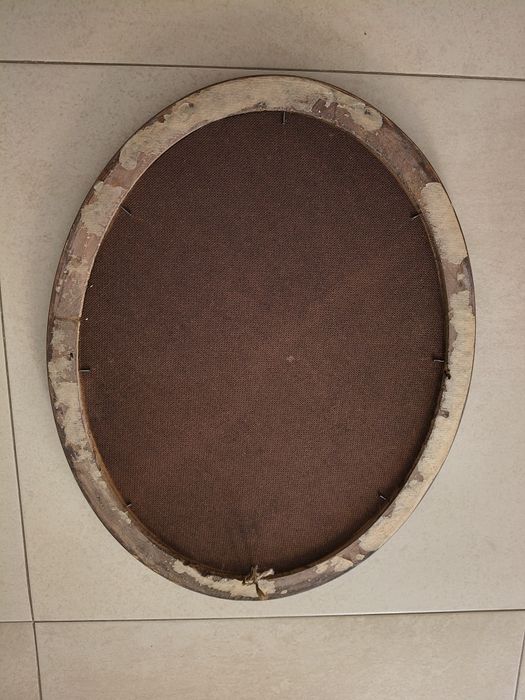Pintura a óleo moldura oval