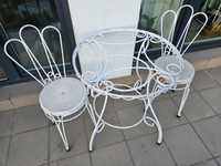 Zestaw balkonowy PRL (lata 70te) - stolik + 2 krzesła