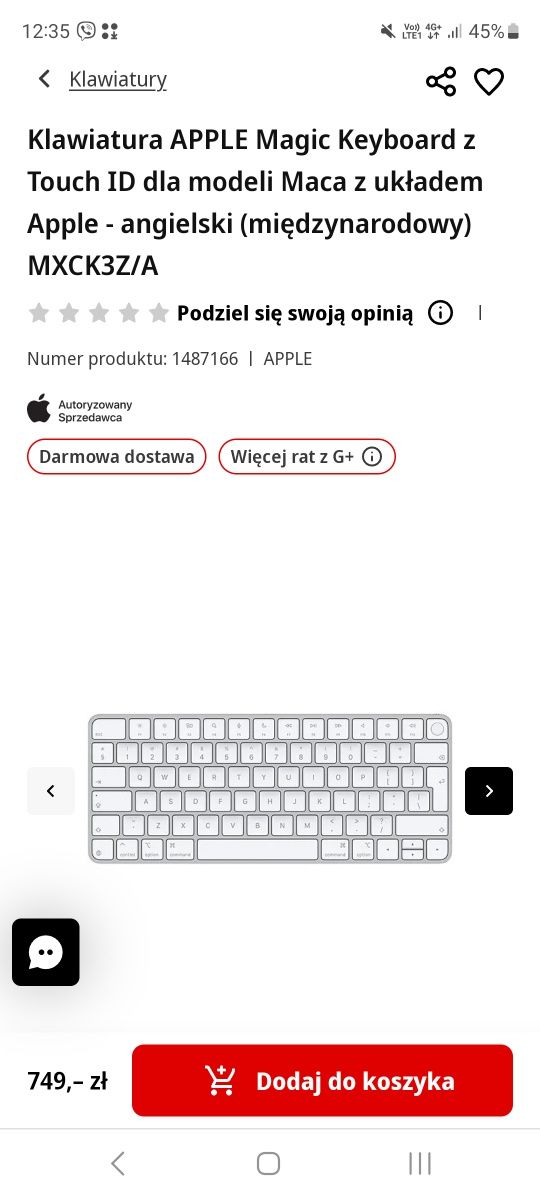 Klawiatura APPLE Magic Keyboard z Touch ID