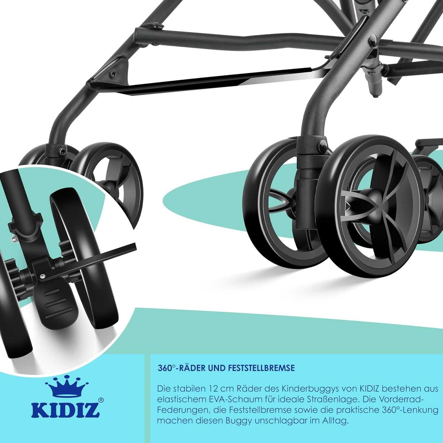 Wózek dziecięcy City Buggy/sportowy/ spacerówka/KIDIZ /koła 360 !4469!