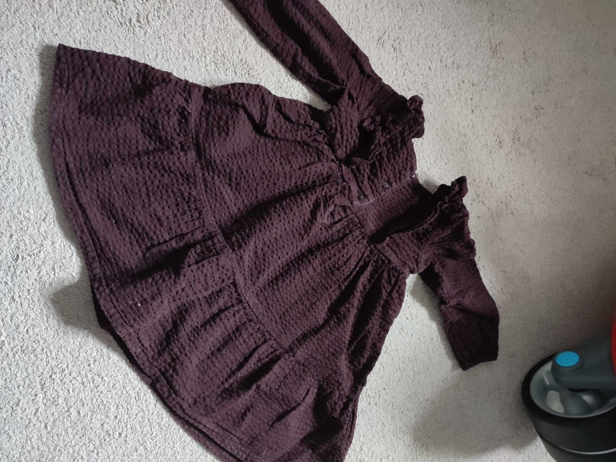 Śliczna brązowa sukienka h&m 92cm